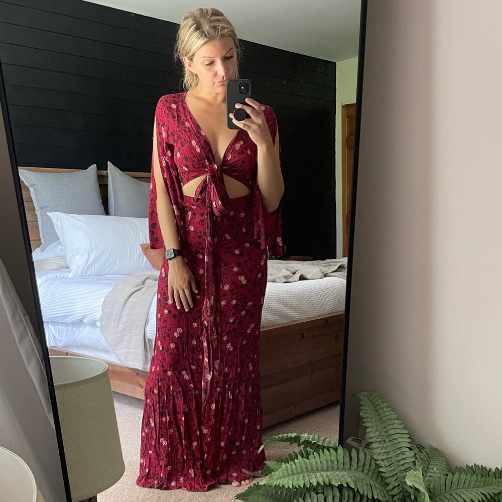 Olivaceous Floral Maxi